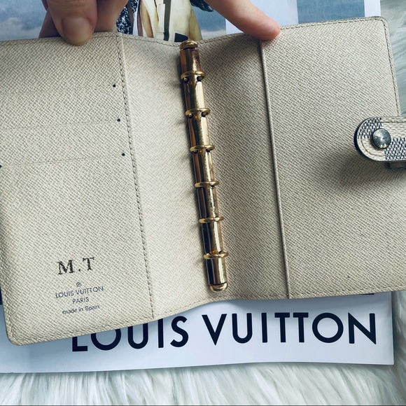 ❤️SOLD❤️ 2017 Louis Vuitton Damier Azure Small Agenda Notebook PM - Picture 6 of 9